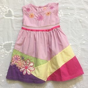 Pink 🌸 Floral Embroidered ☀️ Sundress